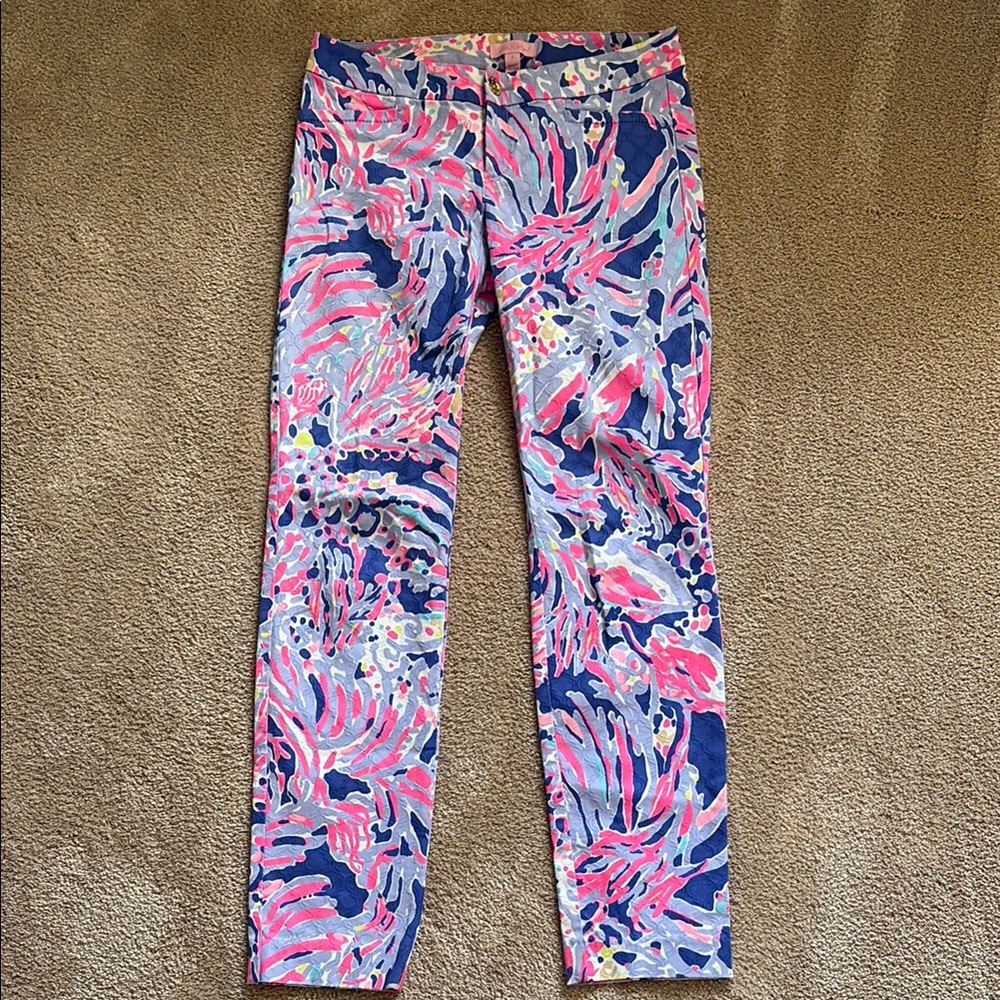 Lilly Pulitzer Kelly Straight Colorful Patterned Pants